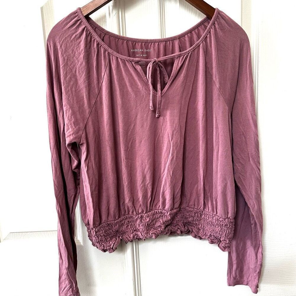 American Eagle Outfitters purple long sleeved top